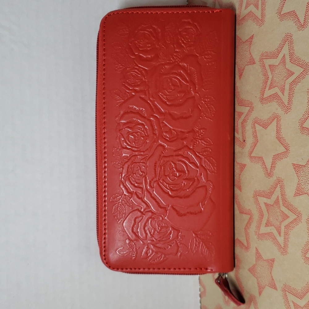 Rose Embossed Wallet, NWOT